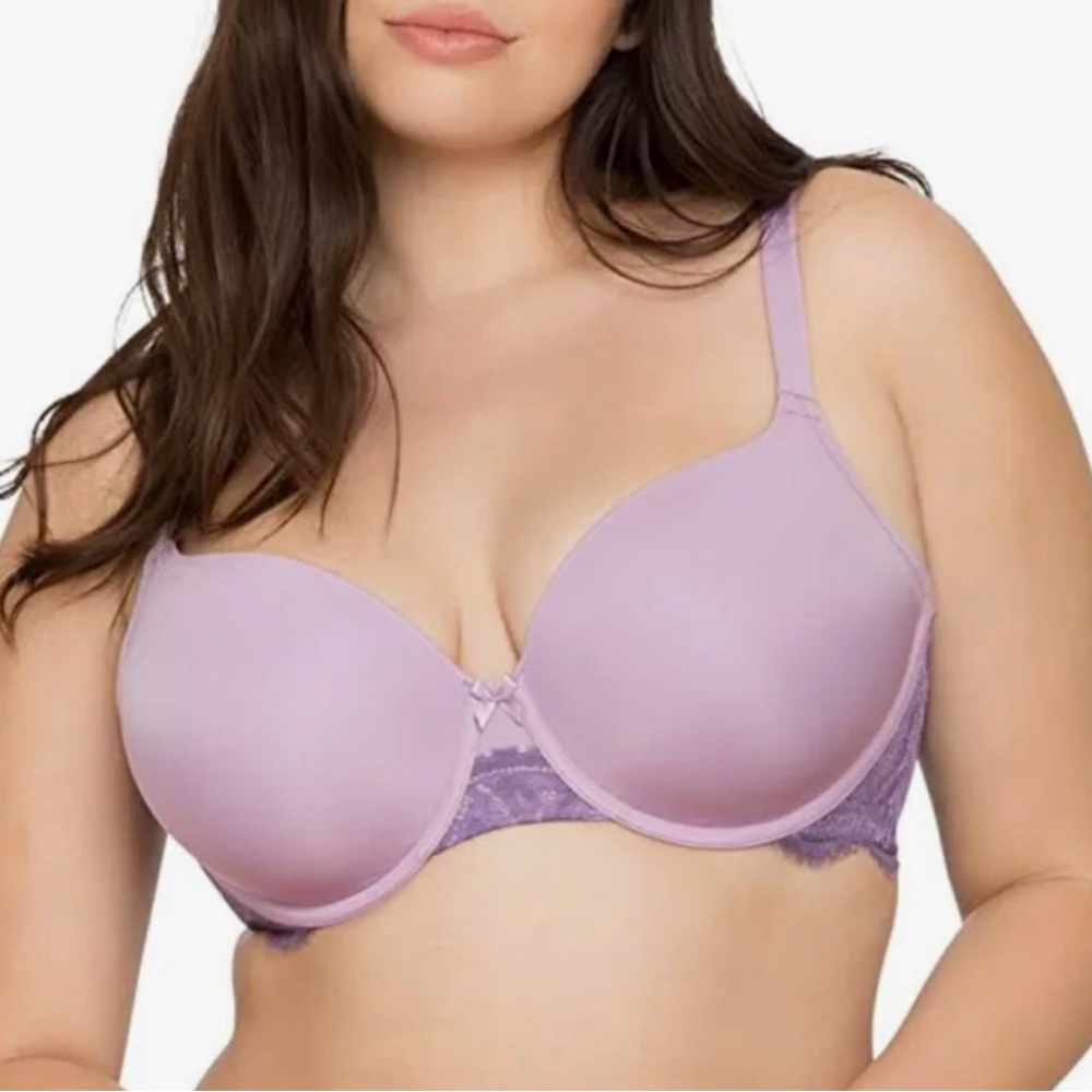 Torrid Curve Push-Up Padded Two-Toned Violet Balconette Bra 40D